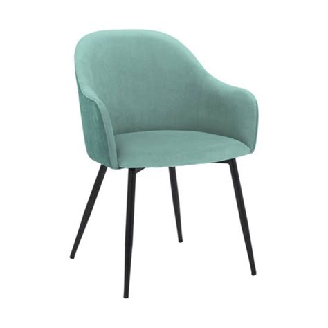 Pixie Fabric Metal Dining Room Chair Teal Blue 